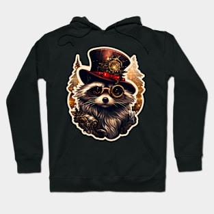 Steampunk Christmas Raccoon Hoodie